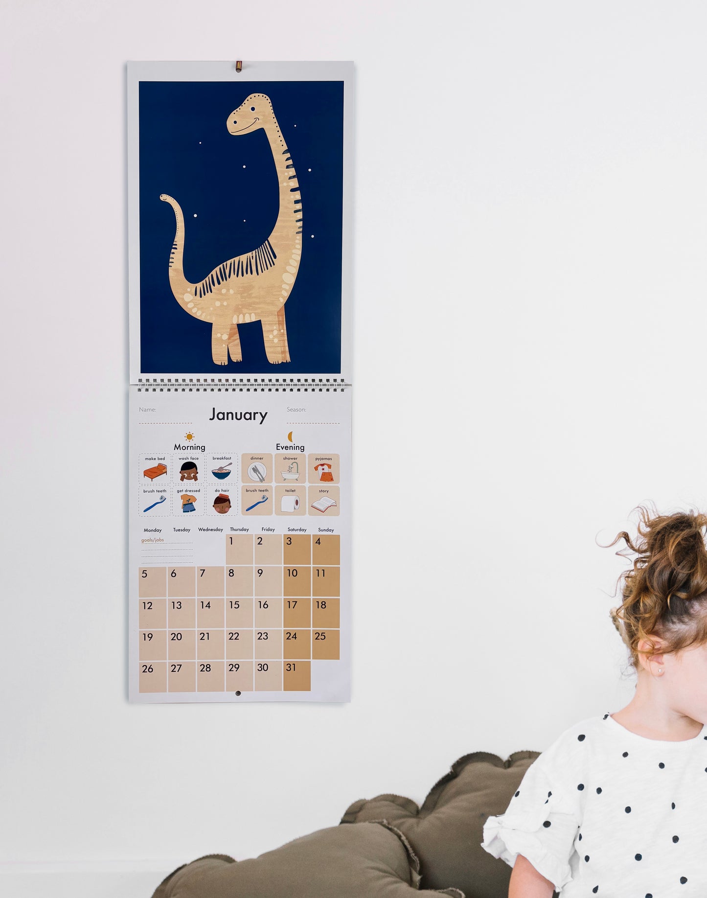 Pre-school to Prep 'Smiley Dinos' Calendar