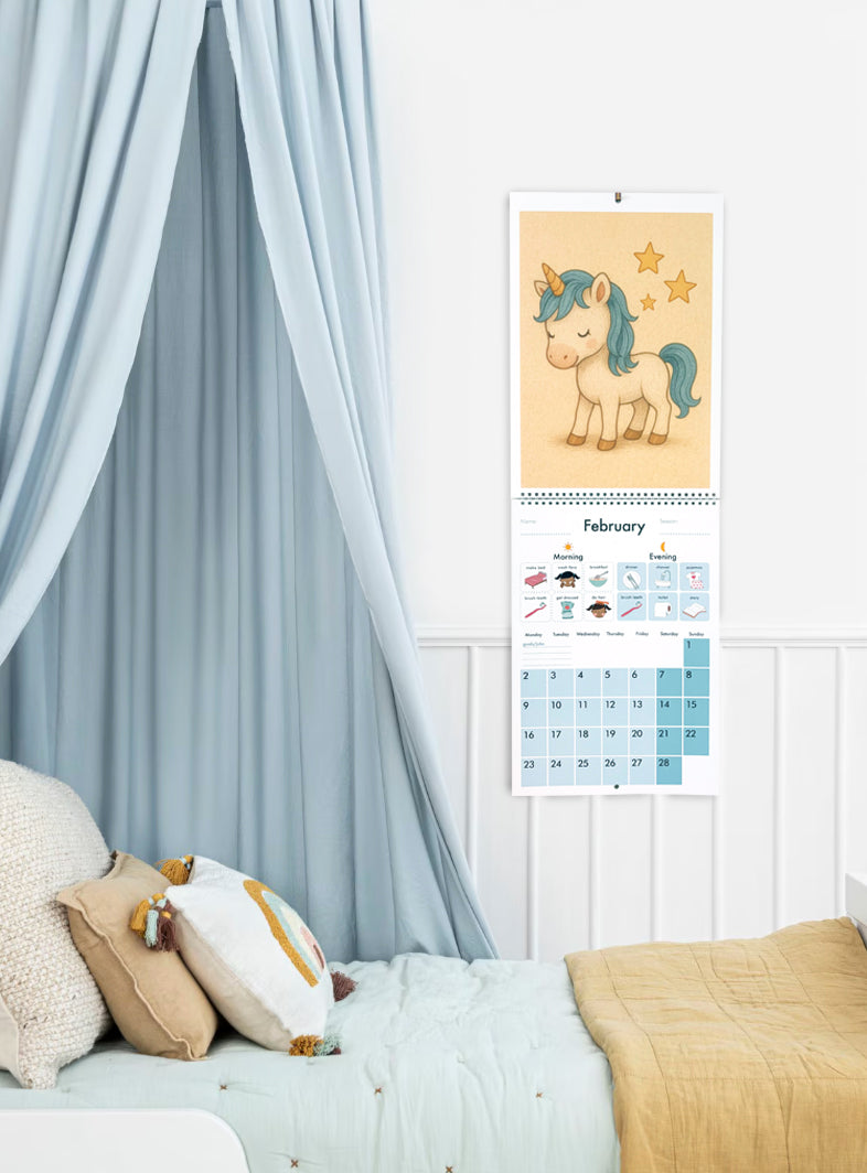 Pre-school to Prep 'Vintage Unicorns' Calendar